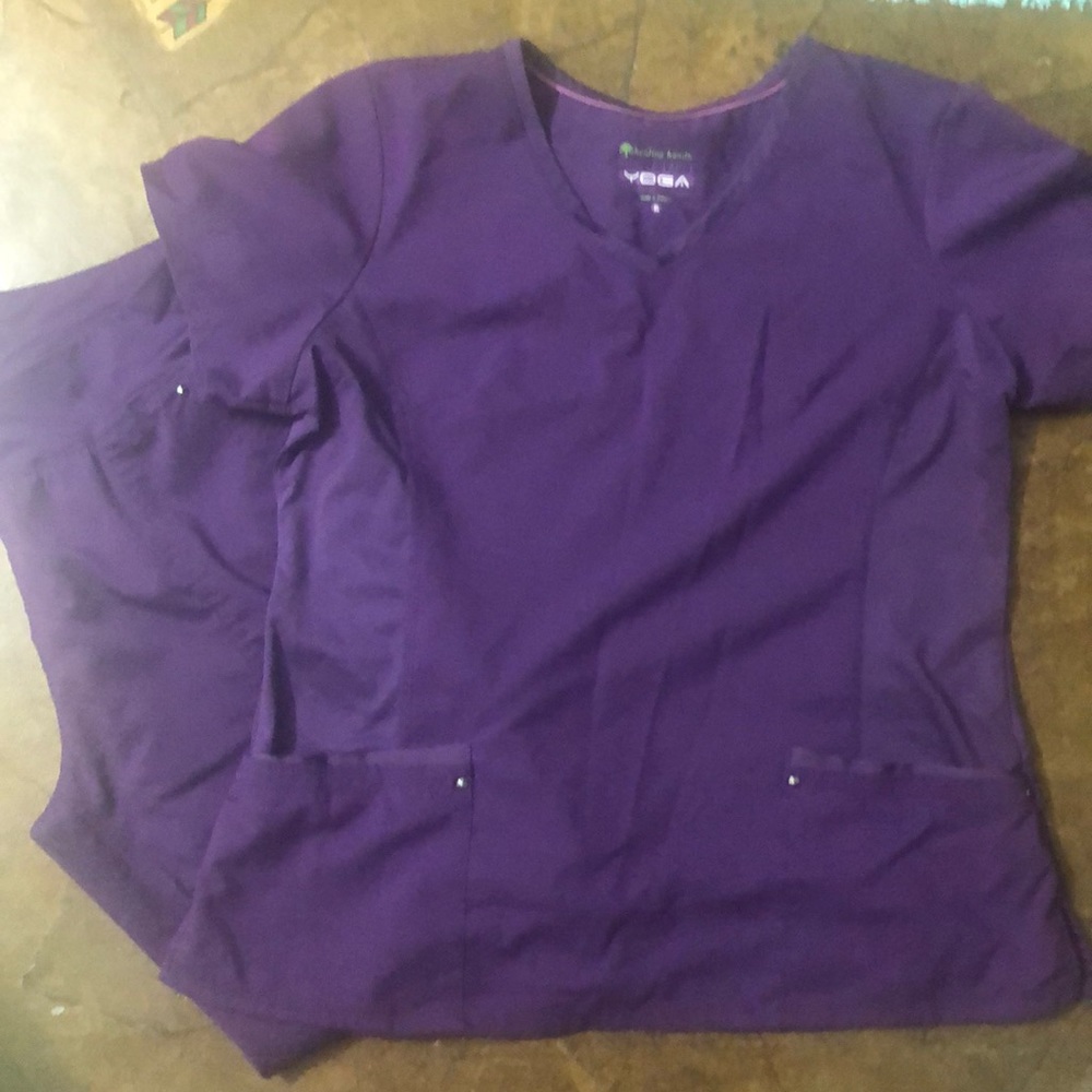 Purple Label Yoga scrub set